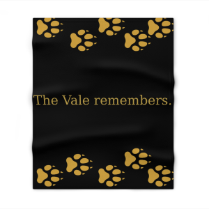 The Vale remembers throw blanket